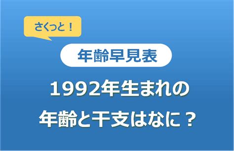 1992 年 干支|1992年（平成4年）生まれ